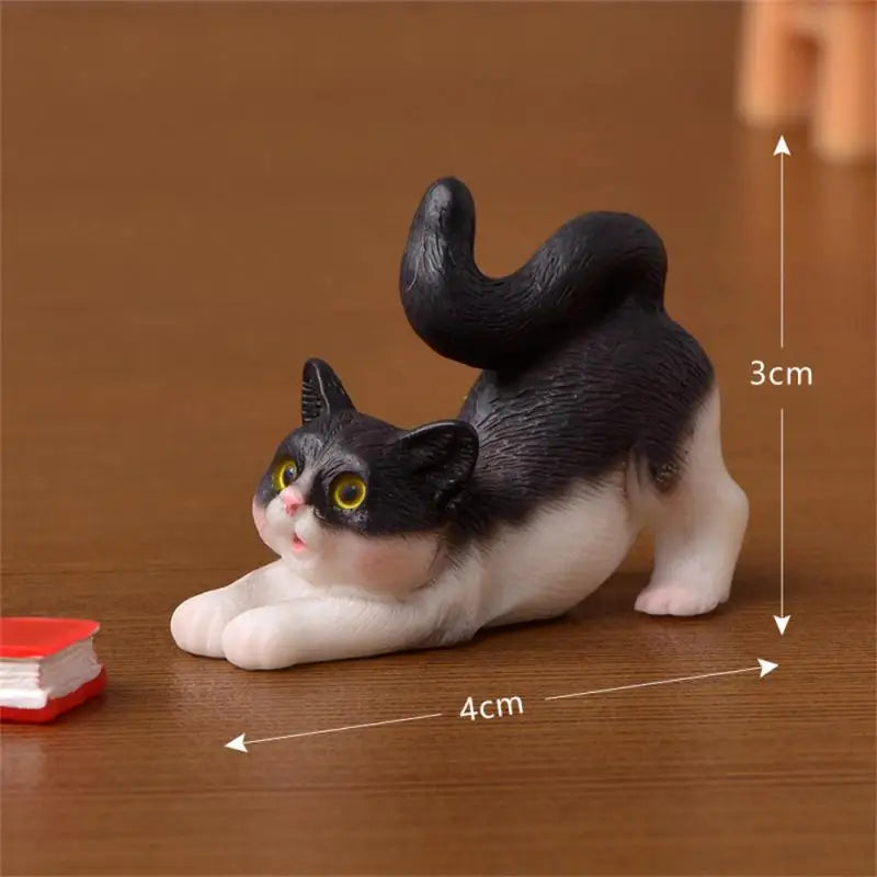 Resistant to Falling Kitten Statue Simulation Statue Resin Resin Crafts Small Cartoon Resin Cat Home Decorations Simulation