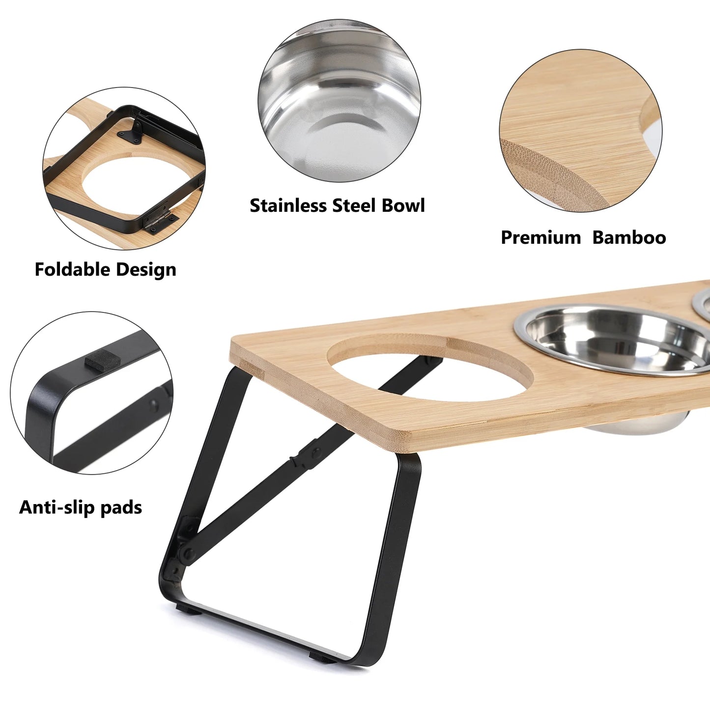 Pet Bowls for Cats and Small Dogs Elevated Cat Bowls Raised Cat Food Feeding Bowls Feeder