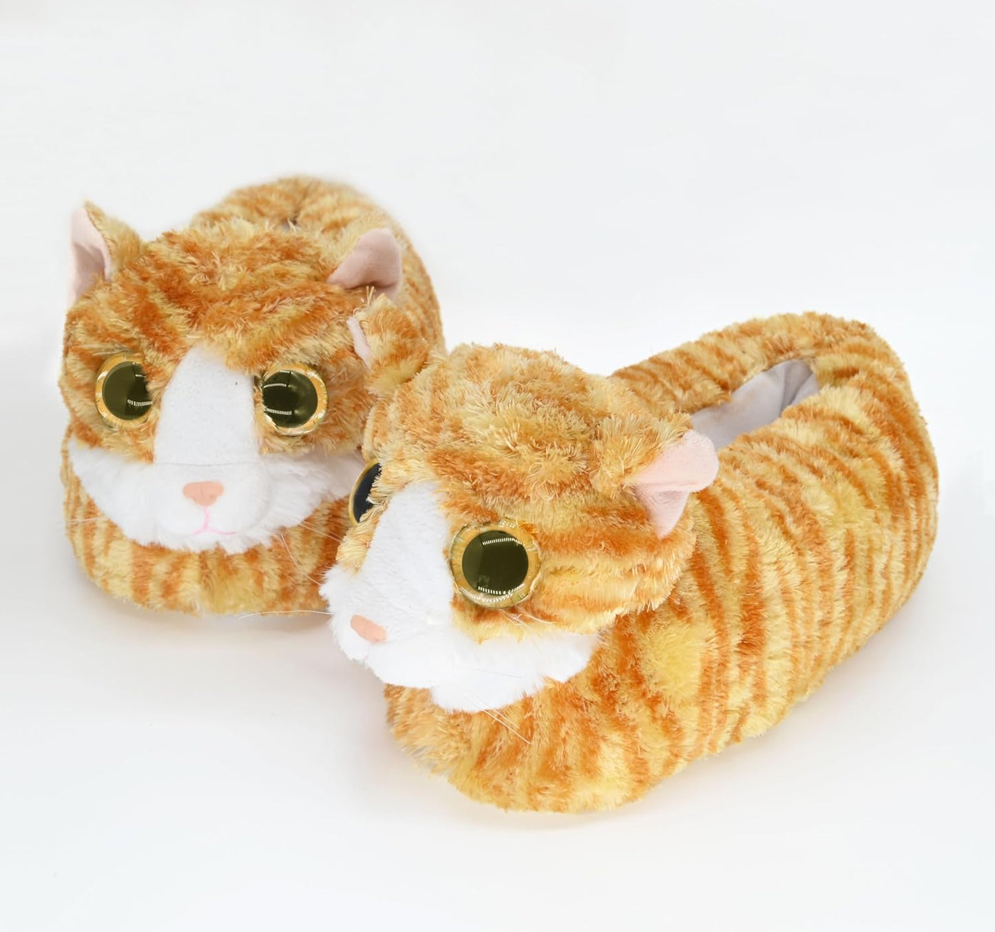 Indoor Fuzzy Winter Animal Cat Plush Slippers for Women Men Kids,Faux Fur,Warm House Slipper