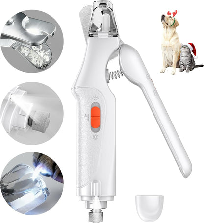 2-in-1 Cat Nail Clippers w/ LED & Safety Guard
