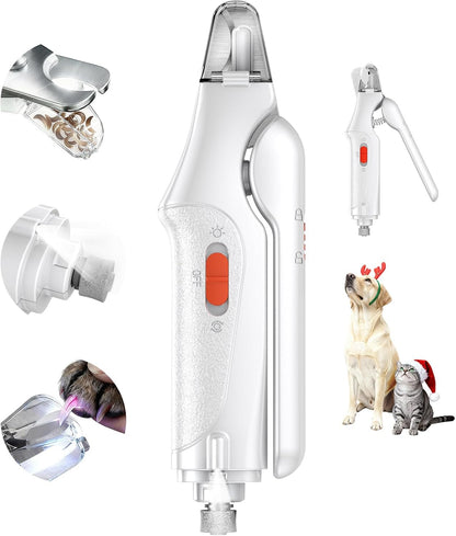 2-in-1 Cat Nail Clippers w/ LED & Safety Guard