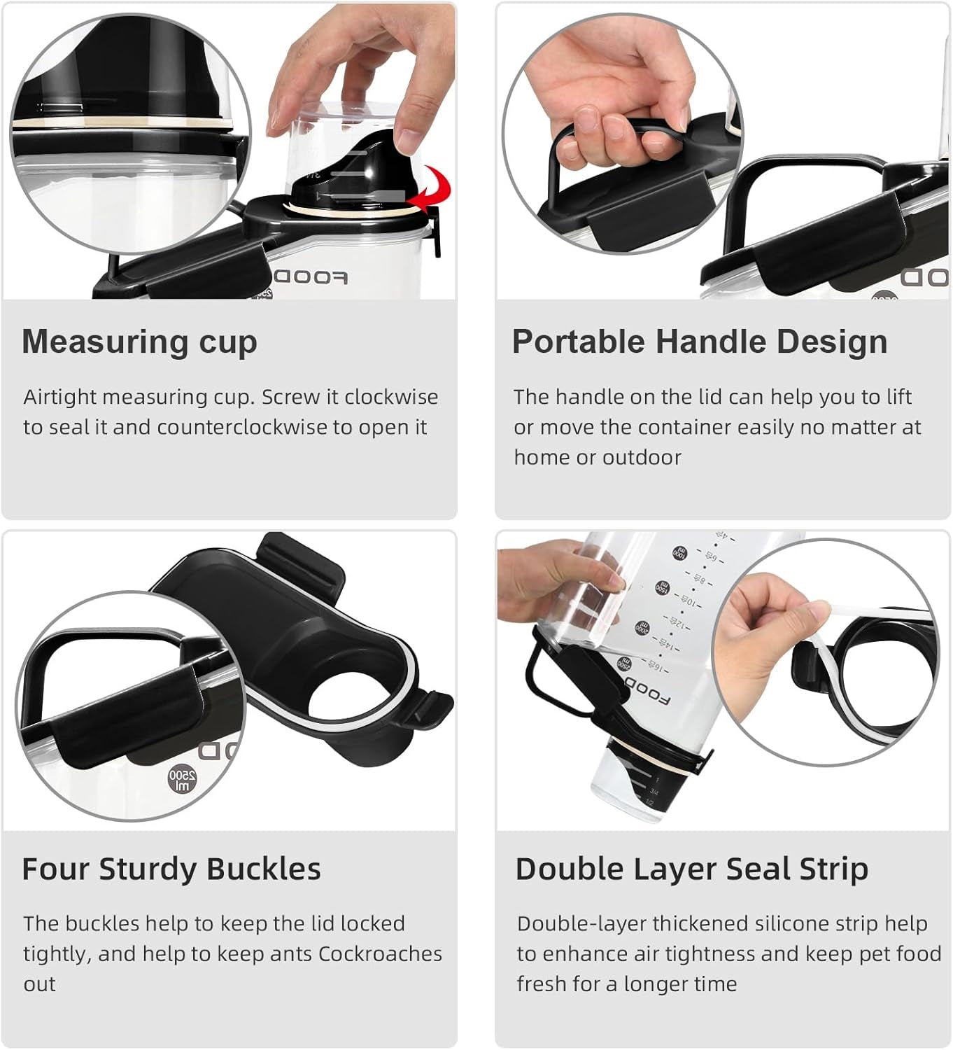 Airtight Pet Food Storage Container 2-Pack