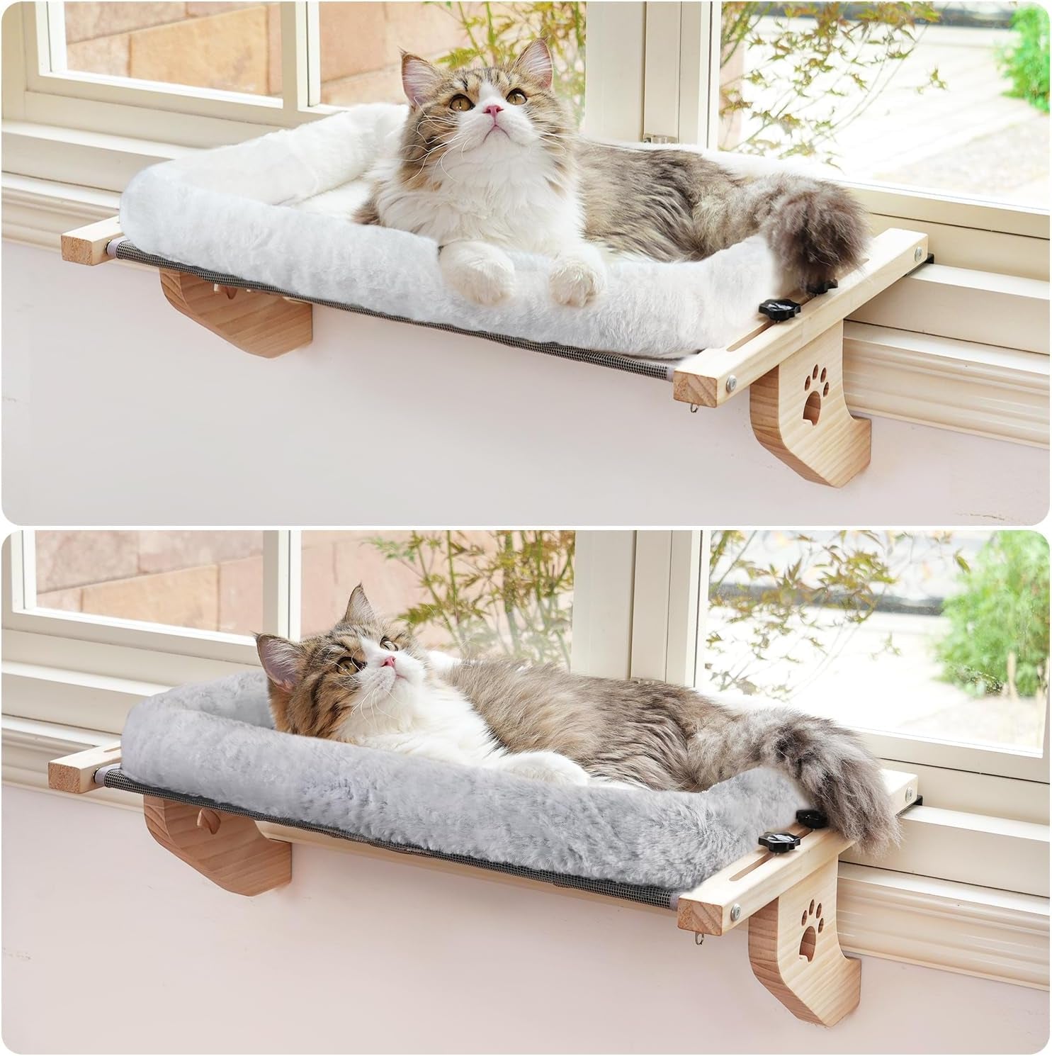 Cat Window Perch Hammock w/ Cushion Bed (L)