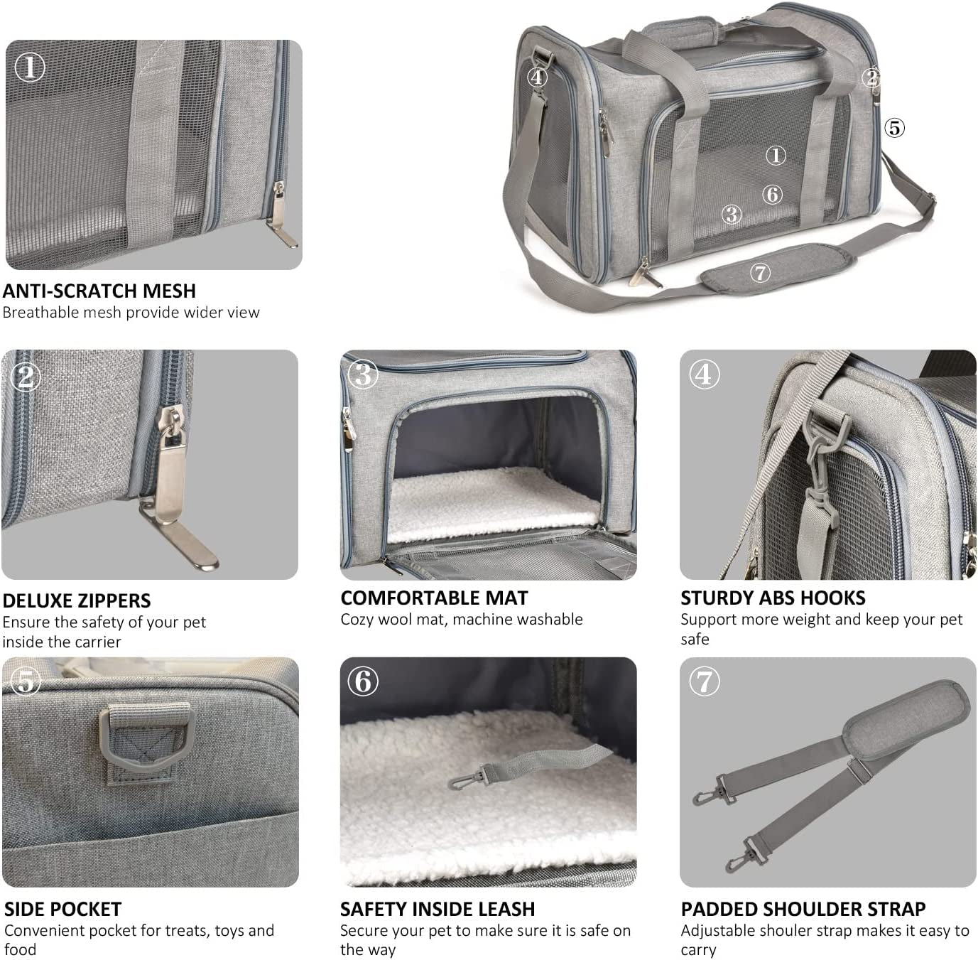 Soft-Sided Cat & Puppy Carrier TSA Approved