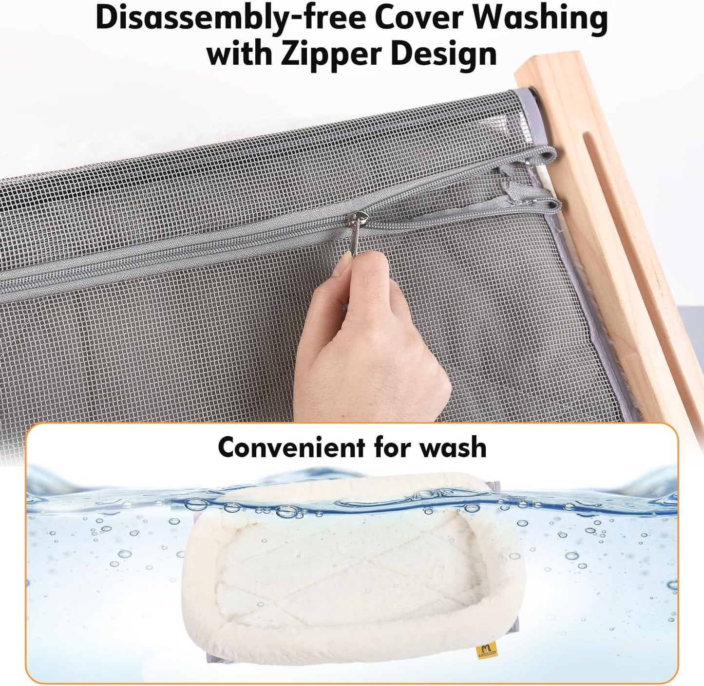 Cat Window Perch Hammock w/ Cushion Bed (L)