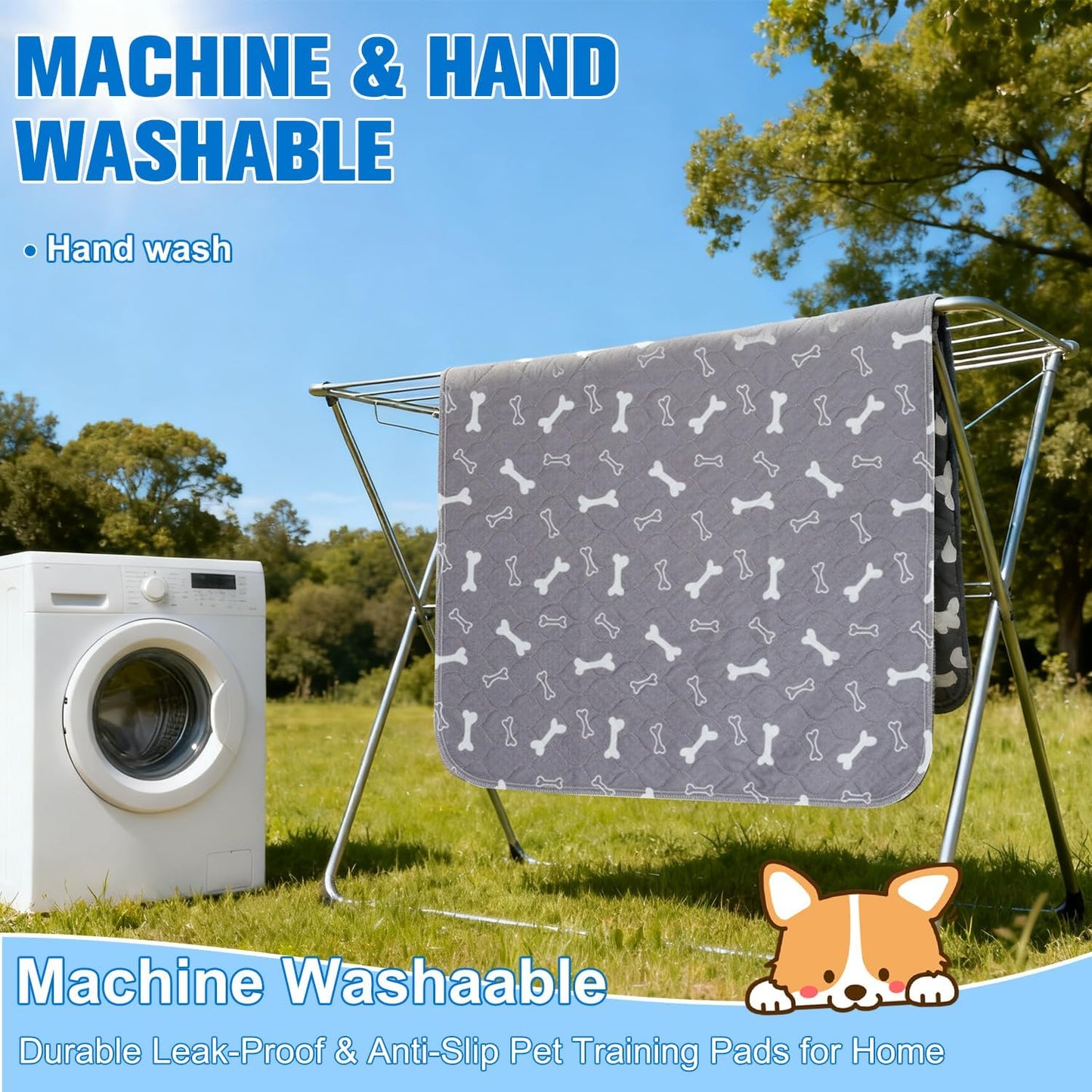 Reusable Leak-Proof Puppy Training Pads (M)