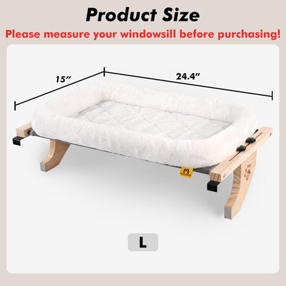 Cat Window Perch Hammock w/ Cushion Bed (L)