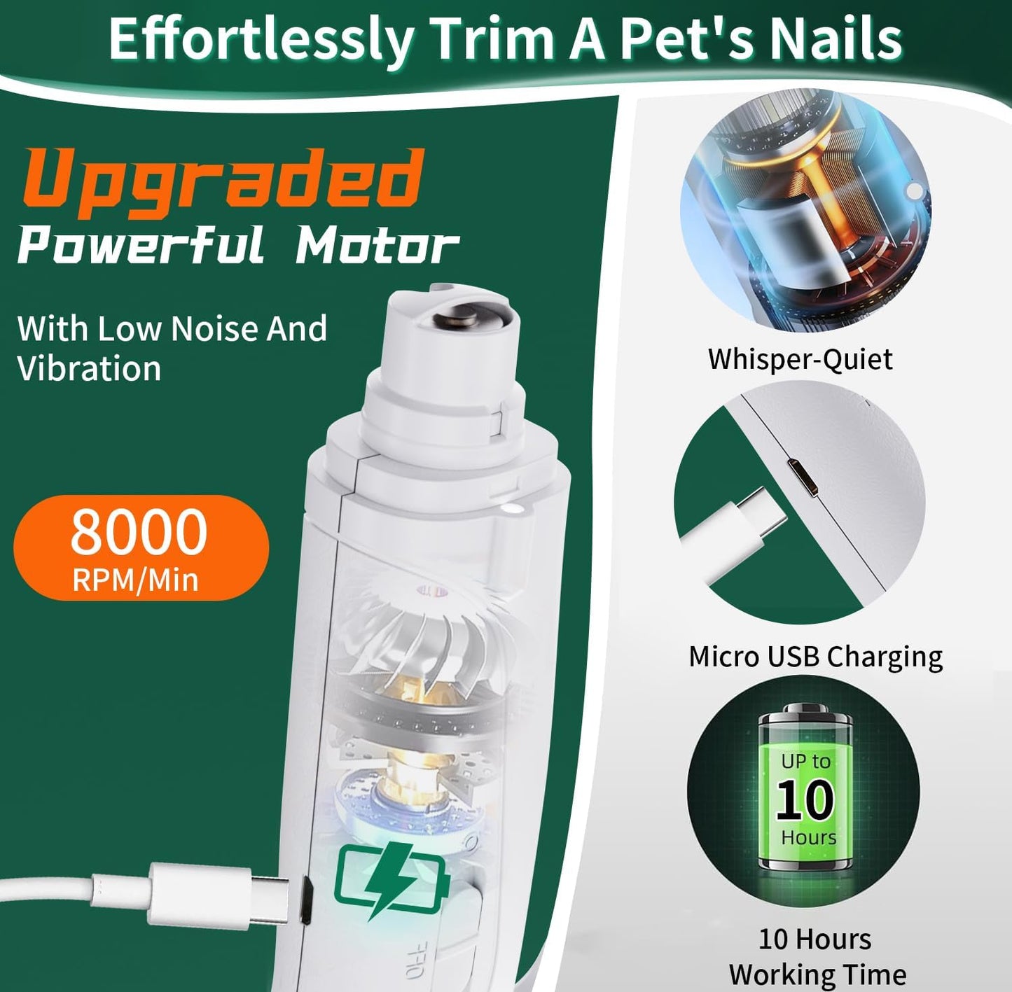 2-in-1 Cat Nail Clippers w/ LED & Safety Guard