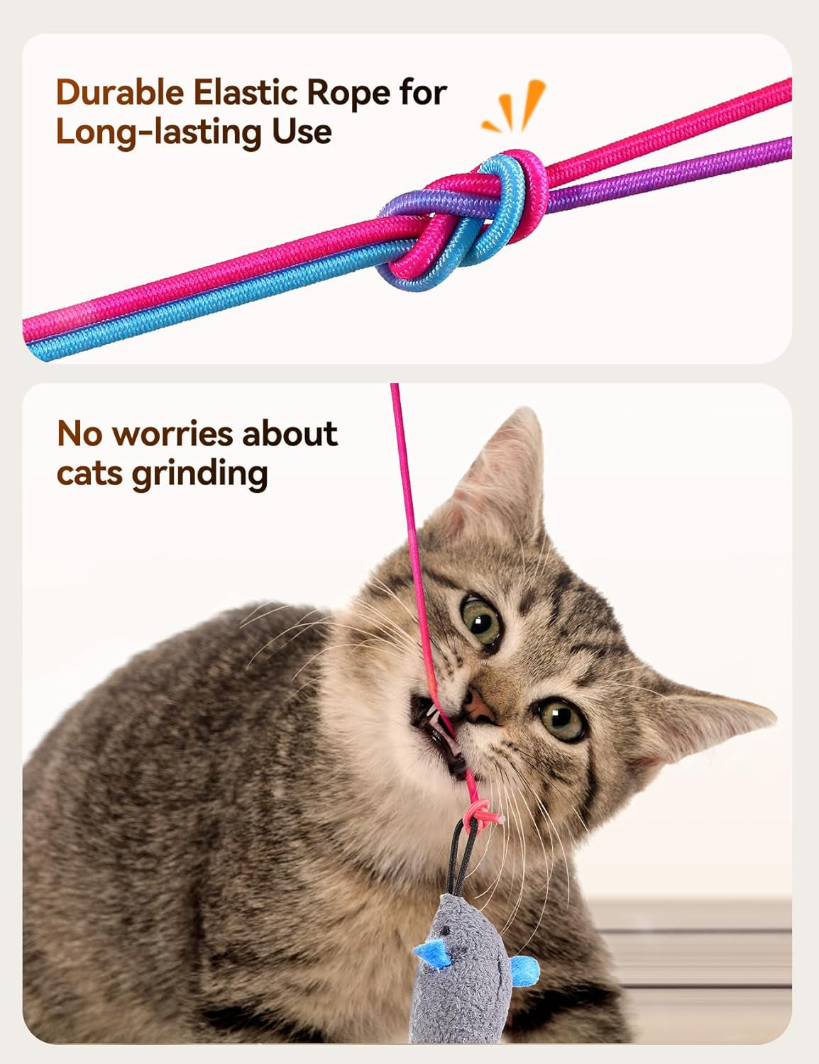 Interactive Laser Cat Toy w/ Feather & LED