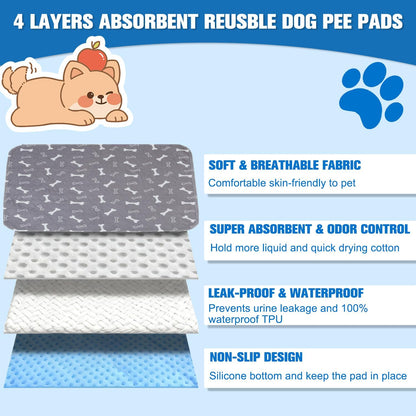 Reusable Leak-Proof Puppy Training Pads (M)